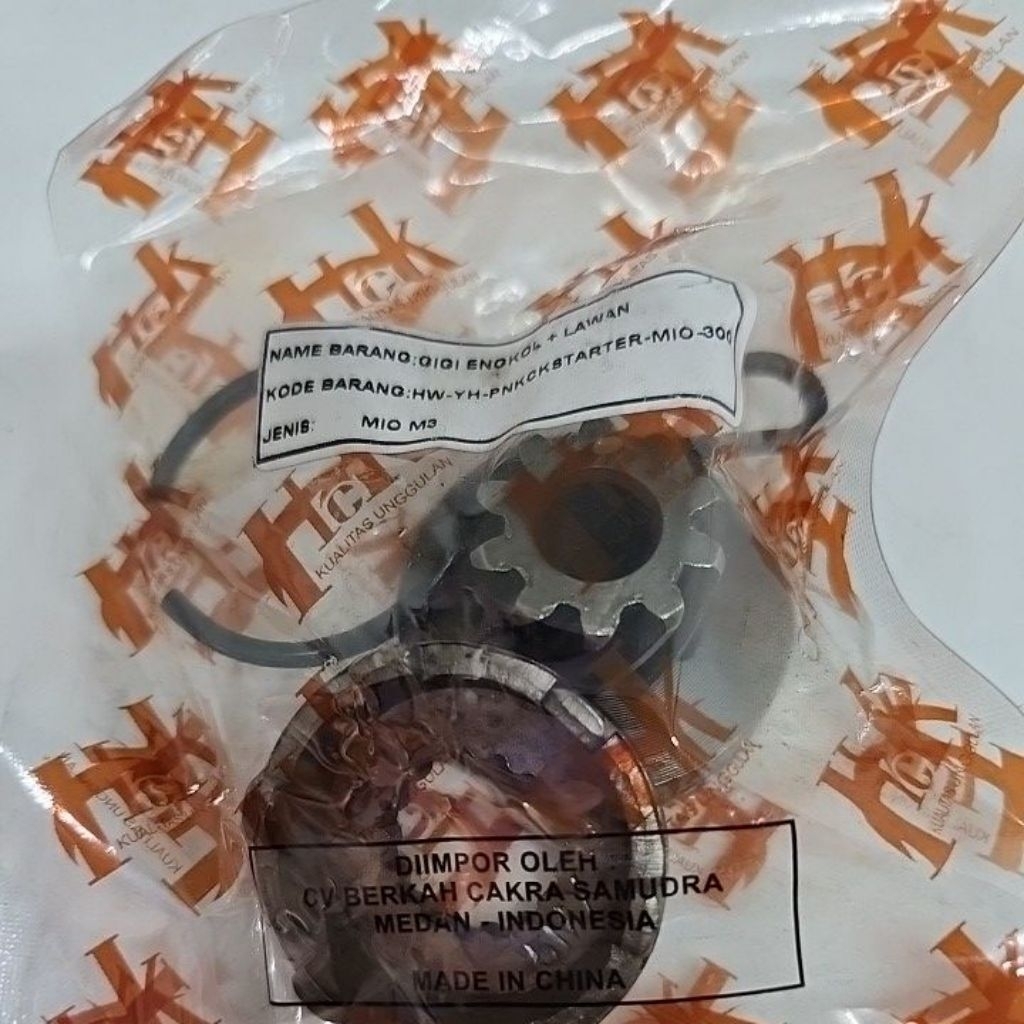 Gigi Engkol+Lawan / Gir Stater Komplit / Gear Pinion (3pcs/set) MIO M3