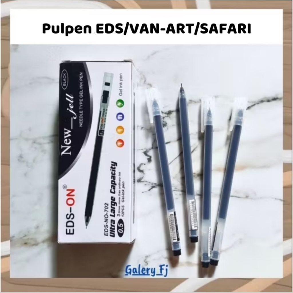 PULPEN NEW JELLY SATUAN/GEL PEN EDS-ON/GEL PEN VAN-ART/GEL PEN SAFARI SATUAN