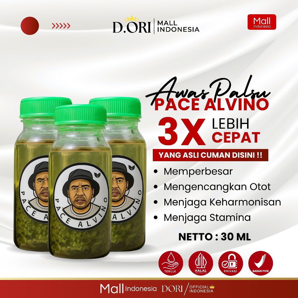 [ Privasi Aman ] Minyak Alvino Original Asli Papua Terapi Minyak Pijat Daun Tiga Jari 30 ML
