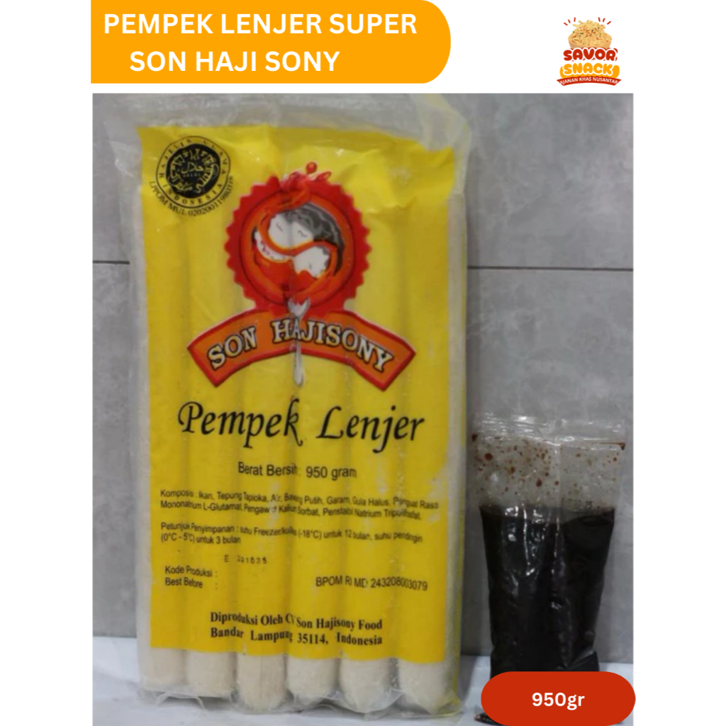 

[ASLI] Pempek Lenjer Super Son Haji Sony 950gr