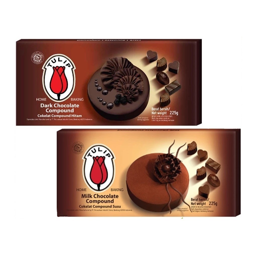 

Tulip Dark - Milk- White Chocolate Compound 225gr – Coklat Batang