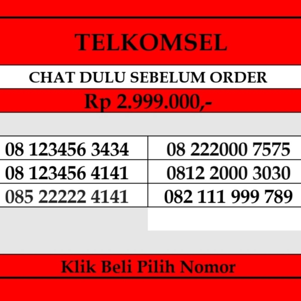 Nomor Cantik Kartu perdana telkomsel 4G LTE Kartu Perdana prabayar