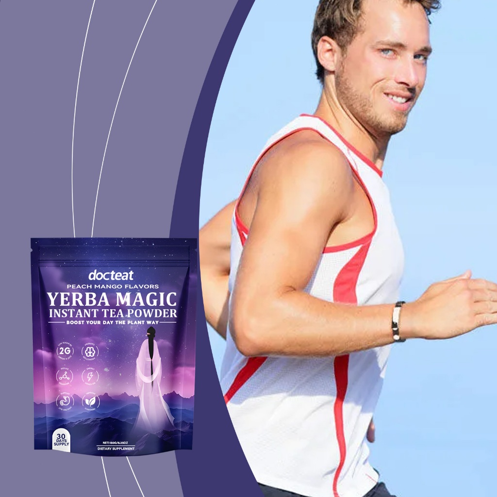 

Docteat Yerba Magic Instant Tea Powder 180g Peach Mango Flavors Latihan Suplemen Energi Aalami Yerba Mate Untuk Kantor dan Diet