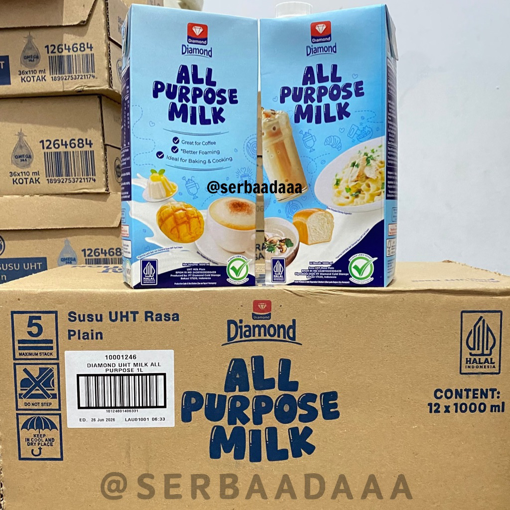 

DIAMOND UHT MILK ALL PURPOSE 1000ml | 1 KARTON 12 PCS
