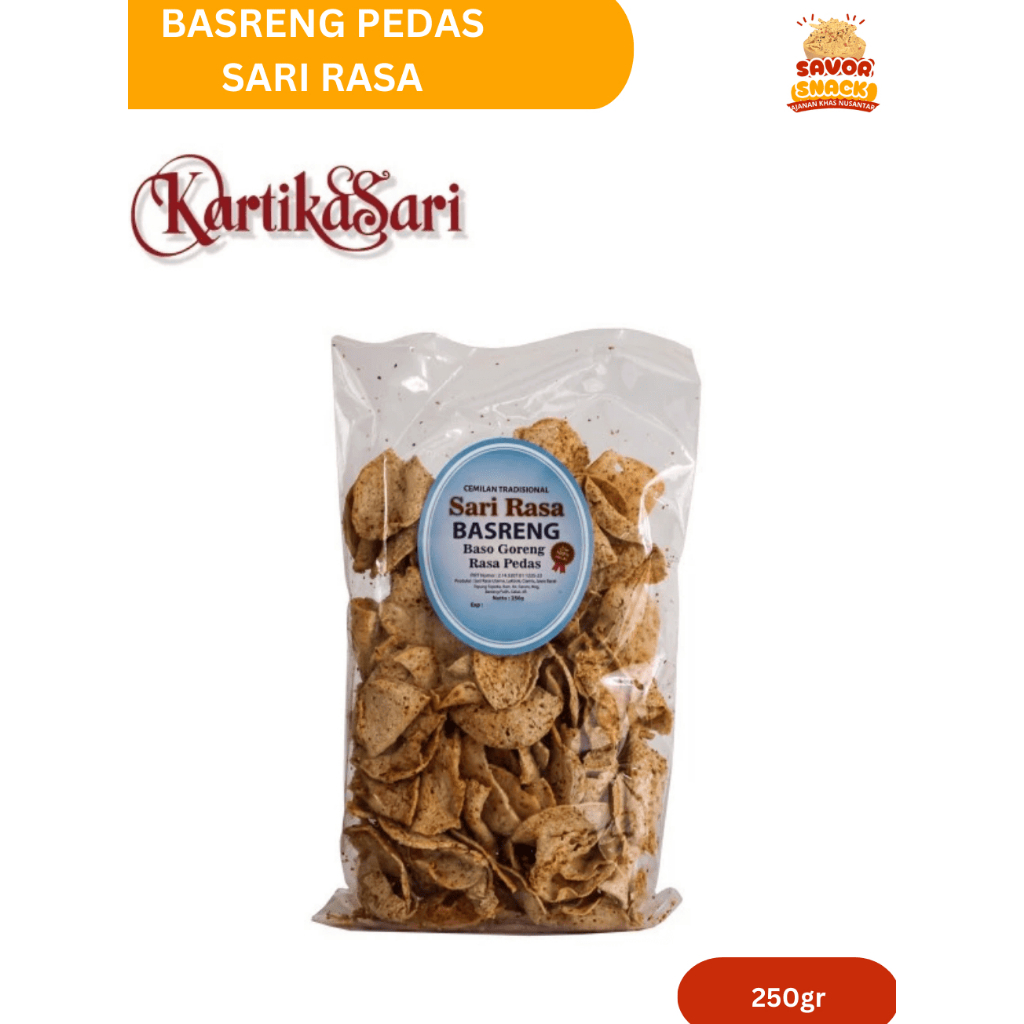 

Kerupuk Basreng Pedas Sari Rasa 250g Fresh Kartika Sari