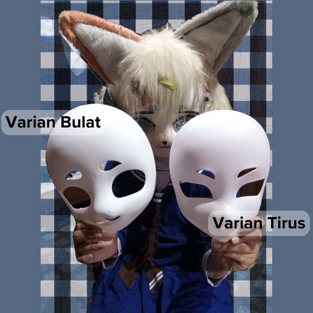 DIY Kigurumi Base Fursuit – Kucing, Anjing, Kelinci, Anime furry – Cat Head Skull Mask, Thick Plasti