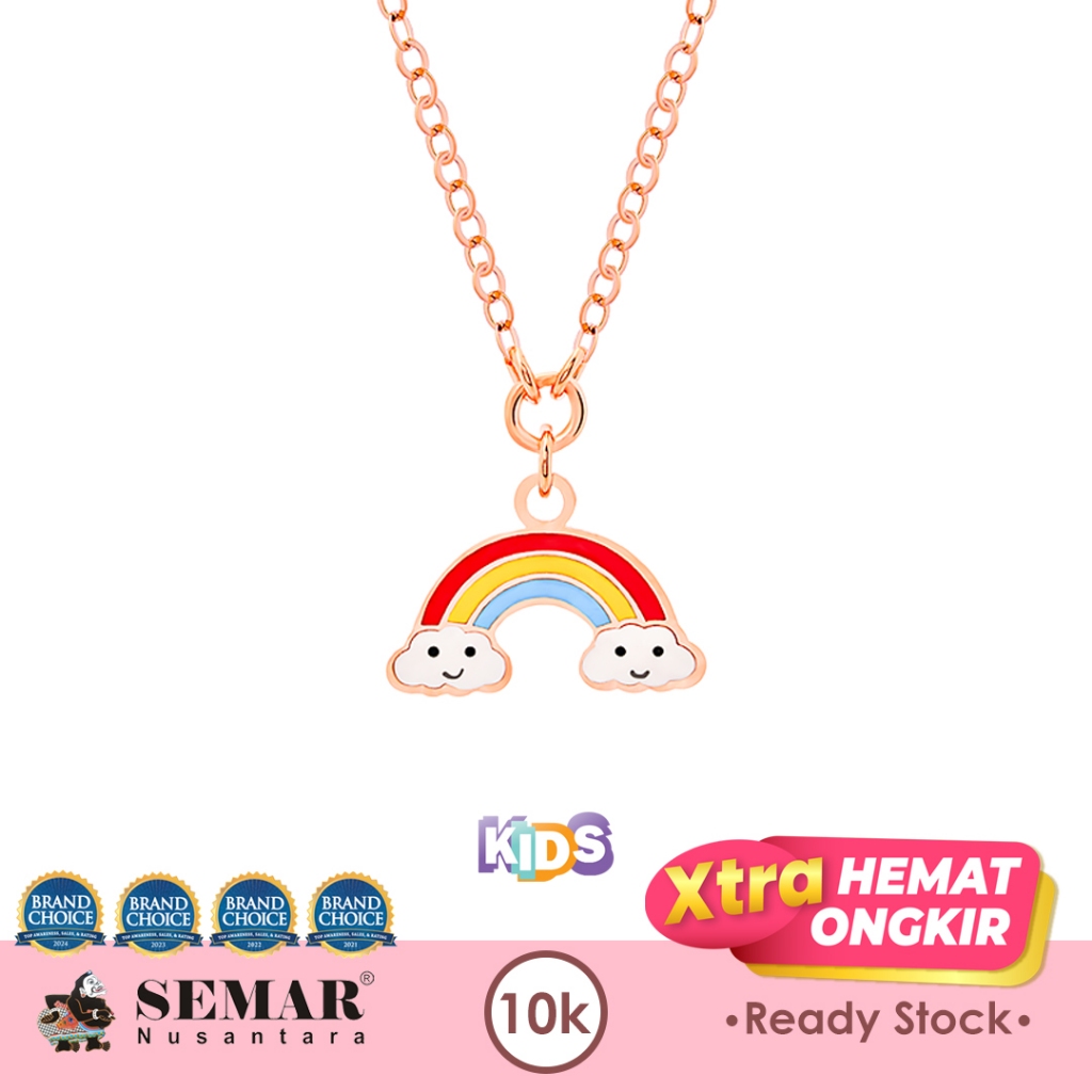 Kalung Emas Anak Baby Colour Rainbow Gold 10K Semar Nusantara