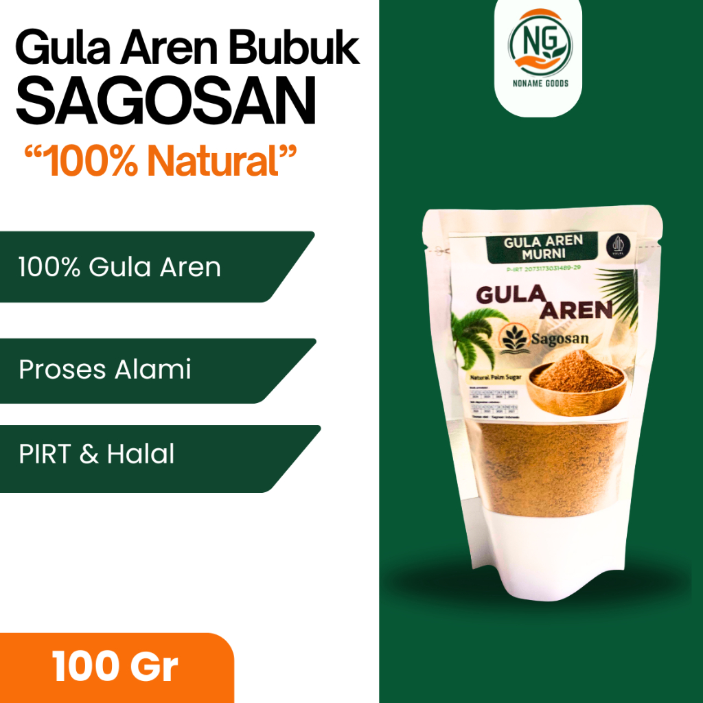 

GULA AREN SAGOSAN/SEMUT TANPA CAMPURAN 100 GR