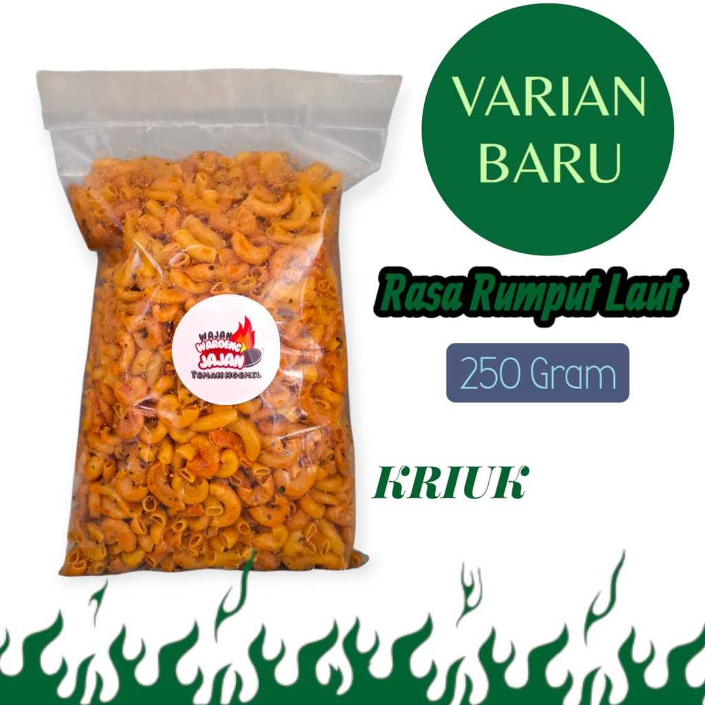

Makaroni Rasa Rumput Laut Ukuran 250 Gram 500 Gram Dan 1 KG