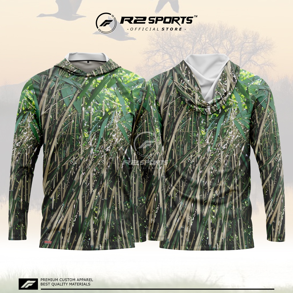 Kaos Berburu/Baju Camo Hunting motif BAMBU1 Pakaian Kamuflase model Hoodie Premium