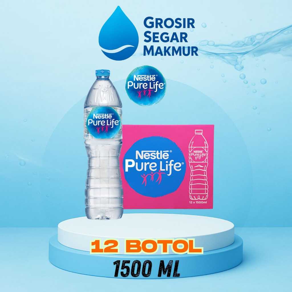 NESTLE PURE LIFE 1.500 ml botol ( 1 dus 12 botol )