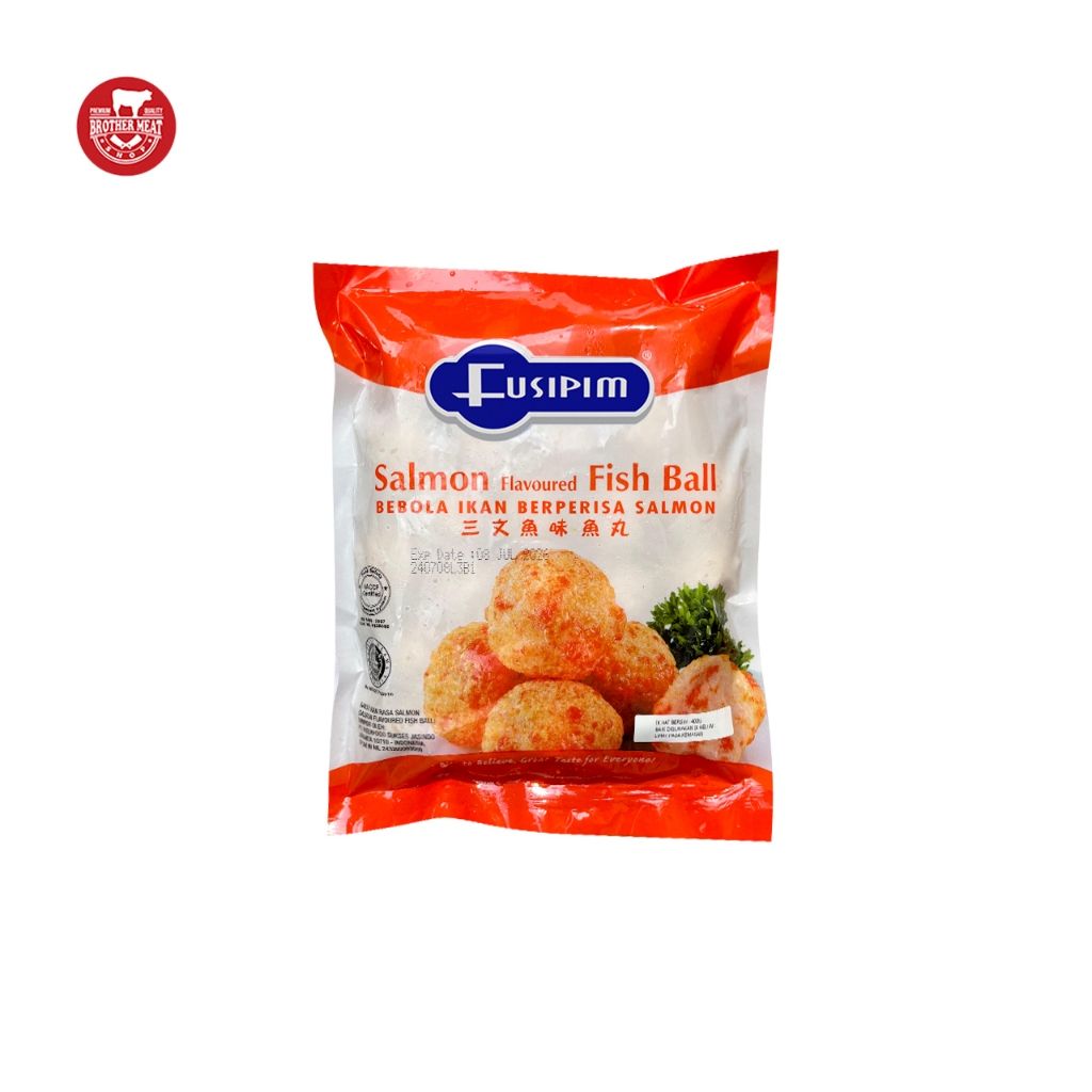 

Fusipim Bakso Salmon / Salmon Flavoured Fish Ball 400gr - Brothermeatshop