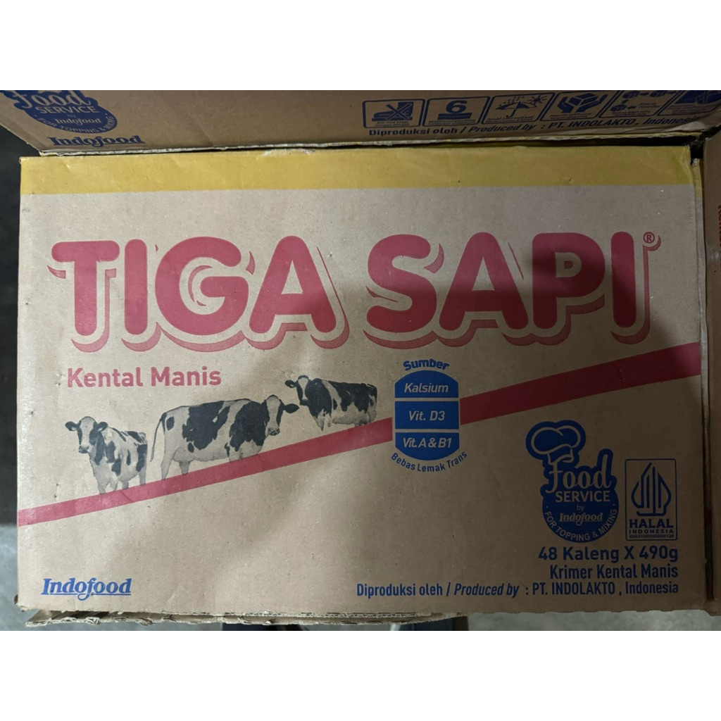 Susu Tiga Sapi Kaleng 490 gram @ 48 klg / 1 dus