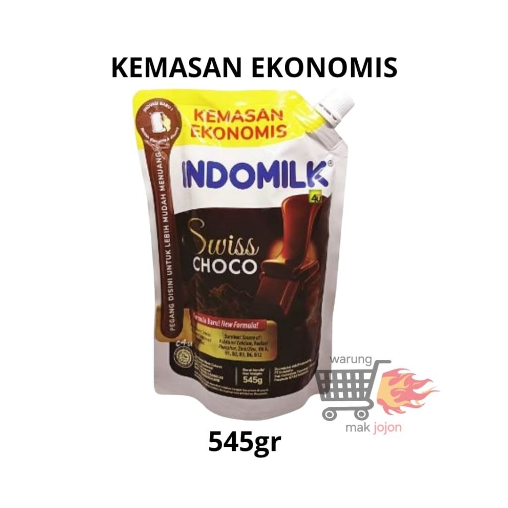 

Indomilk susu coklat swiss choco kemasan 545gr