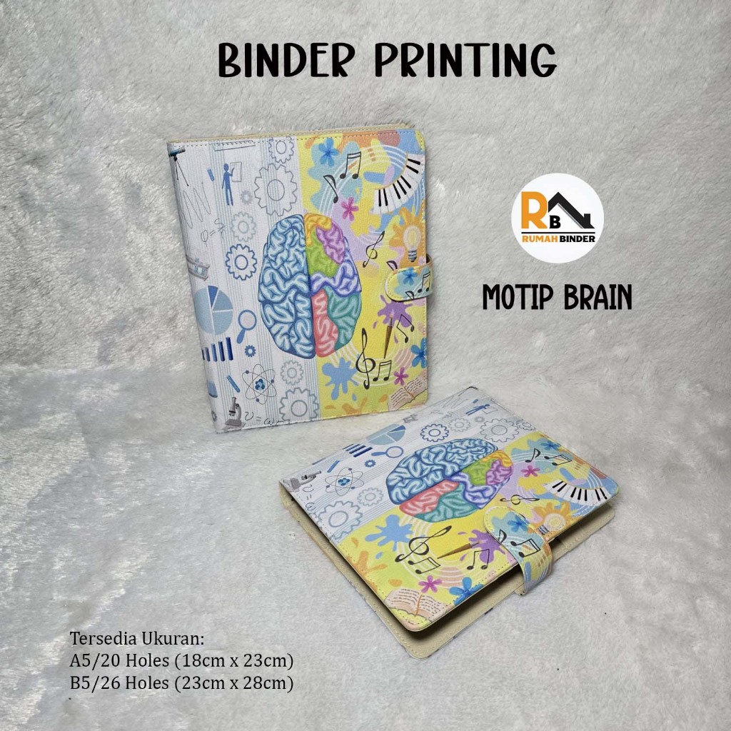 

Binder Printing Motiup Brain. Tersedia Ukuran A5/20 holes & B5/26 holes