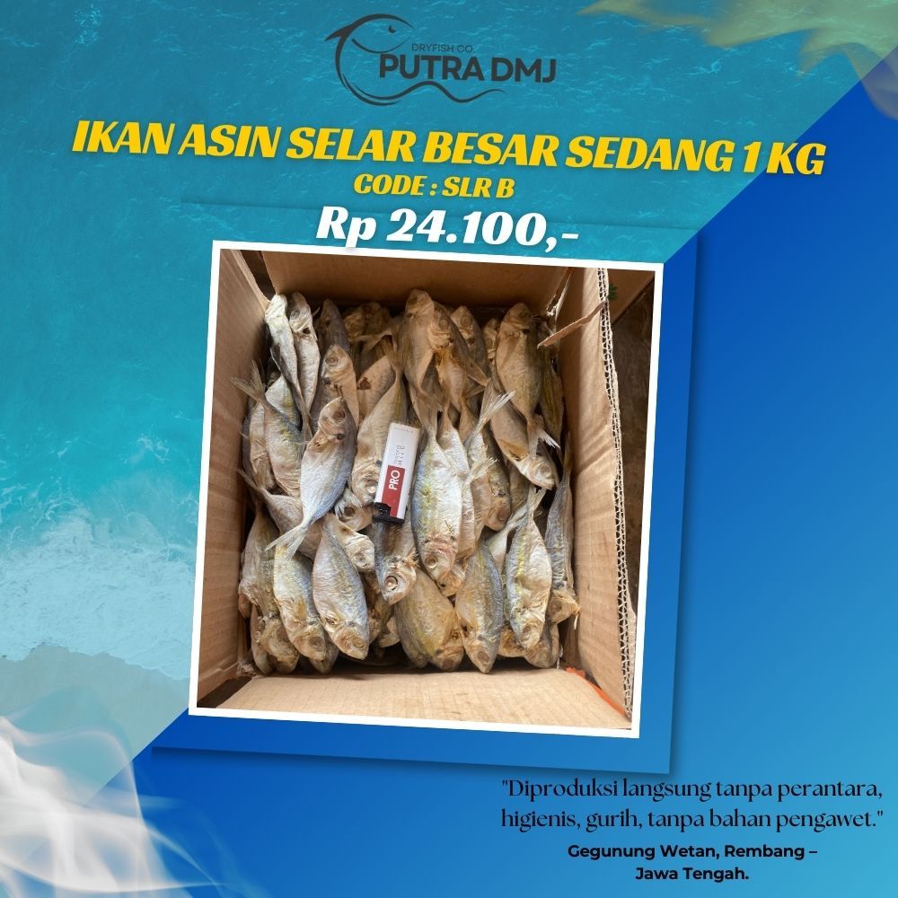 

Ikan Asin Selar B1 Besar Sedang – Gurih, Higienis, Tanpa Pengawet