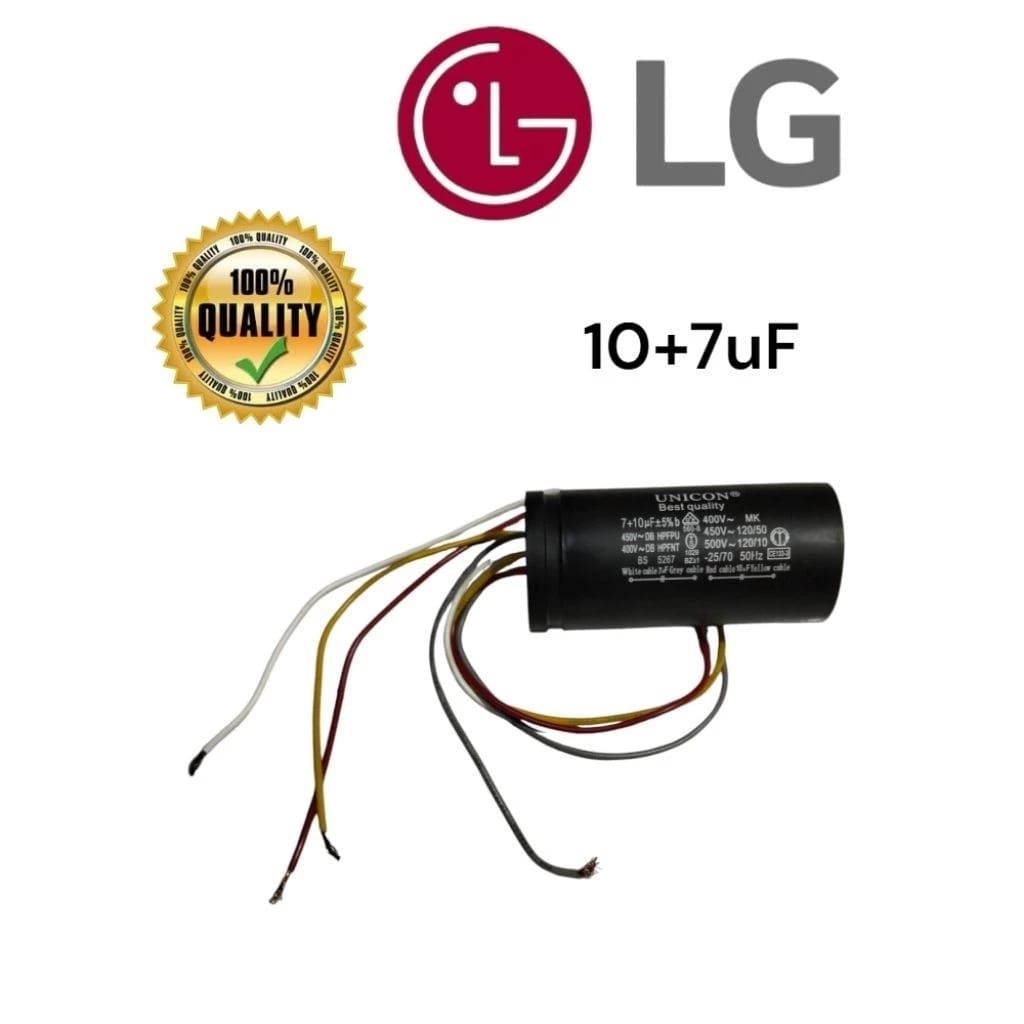 Kapasitor capasitor mesin cuci 10+7uf mesin cuci 2 tabung LG