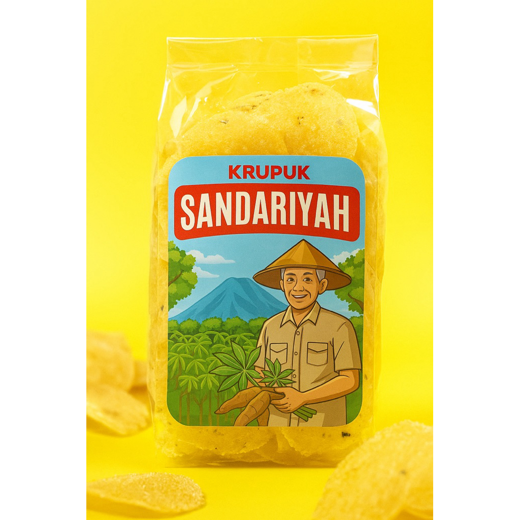 

krupuk sandariyah (mentah),asli 100% dari singkong dan bumbu