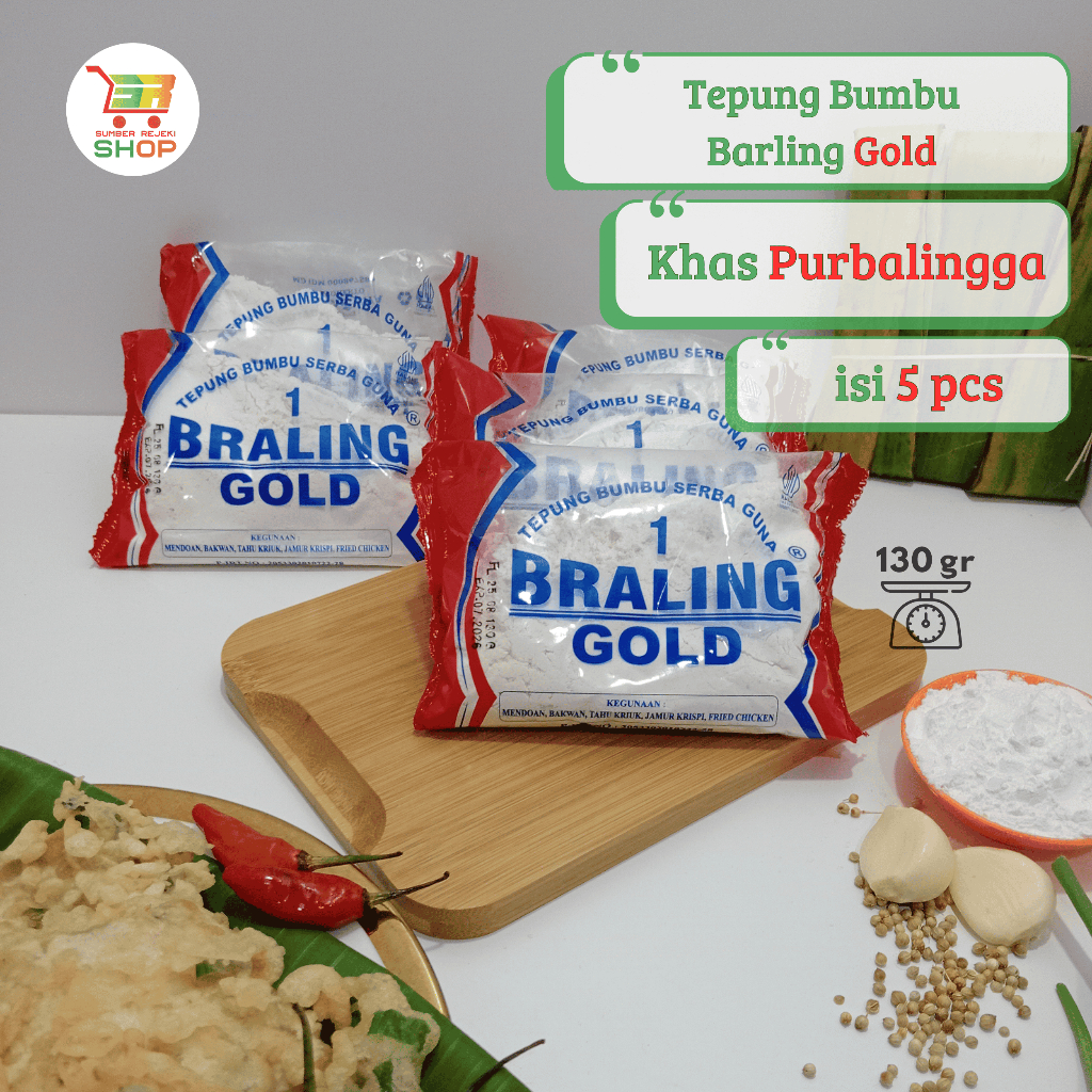 

Braling Gold Tepung Bumbu Serbaguna 130gr (1/2 pack isi 5 pcs)