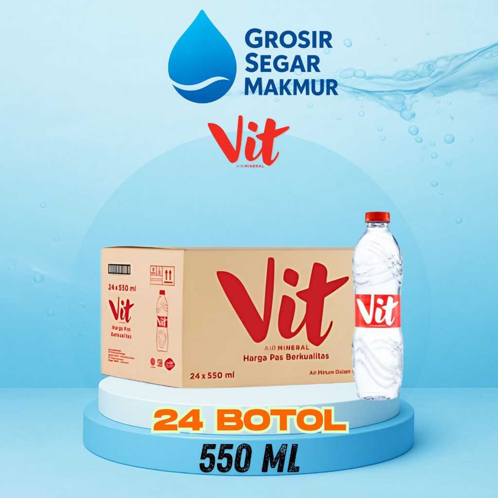 

Air Mineral Segar VIT 550 ml botol ( 1 dus 24 botol )