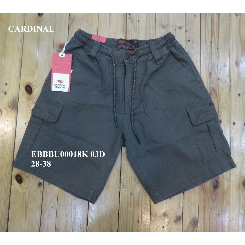 CELANA CARGO KATUN  PENDEK PRIA SLIM FIT BRAND ORI MEREK CARDINAL  ART : EBBBU00018 03D PRICE Rp.436