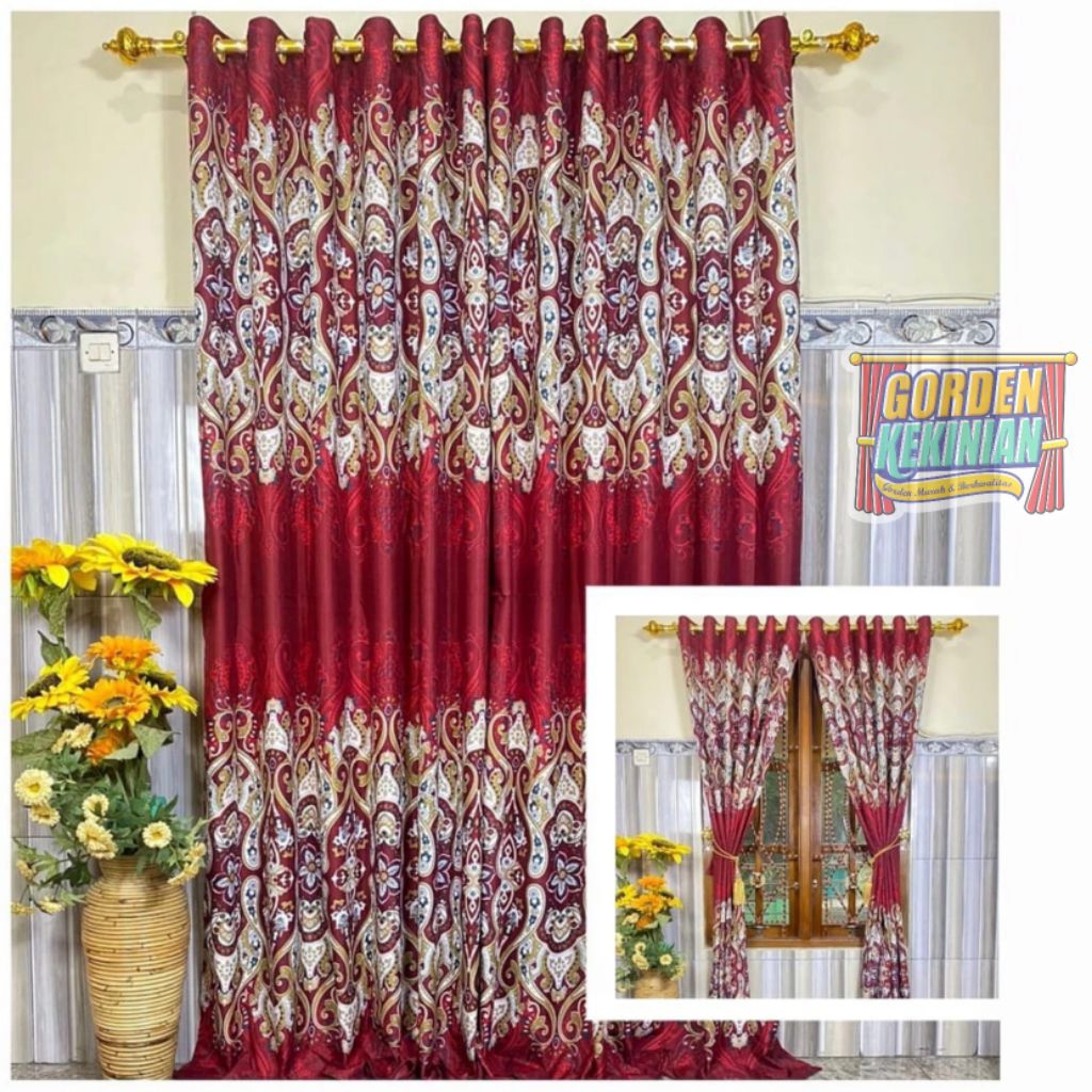 Gorden Motif Batik Ratu Maroon Ring 12 Gorden Batik Ratu Maroon Gorden Batik Keong Maroon Gorden Bat