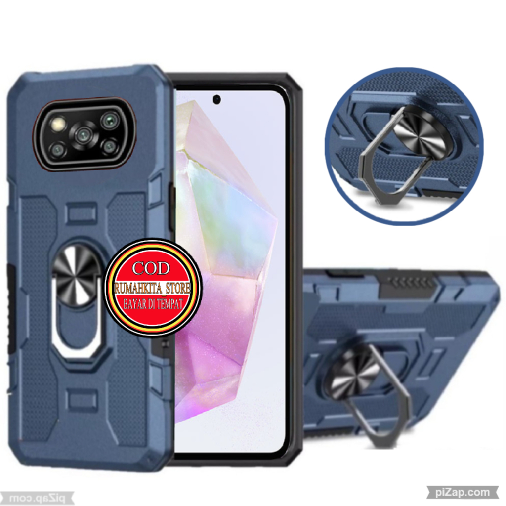 CASING HP XIAOMI POCO X3/X3 PRO CASE ROBOT HIT EYE RING KICK STANDING HARDCASE ROBOT ARMOR