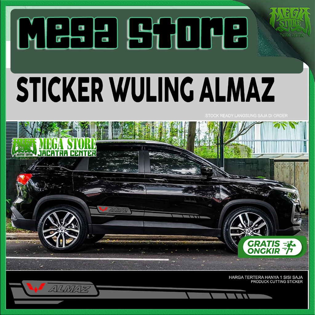 MEGASTORES STICKER WULING ALMAZ AKSESORIES WULING ALMAZ RS