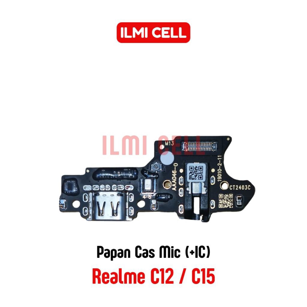 PAPAN KONEKTOR CAS MIC REALME C12/ C15 ORI