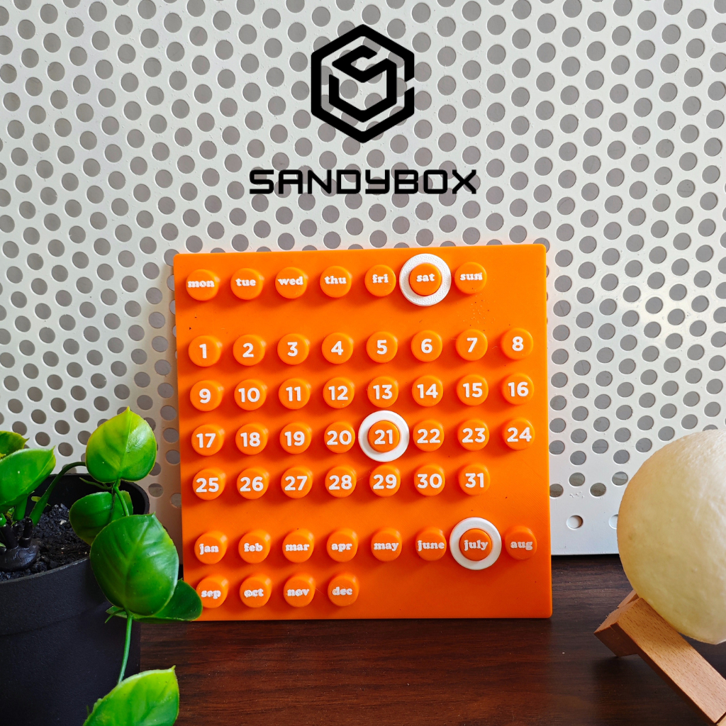 

Kalender Abadi 3D Minimalis 17x17cm – Dekorasi Meja Unik Bahan Plastik Solid