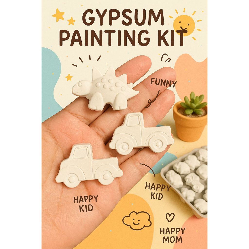 Gypsum kit | GYPSUM PAINTING | MEWARNAI GYPSUM | KIDS ACTIVITY | HAMPERS ULTAH ANAK