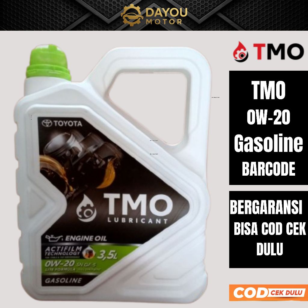BARCODE Pelumas Oli Mobil TMO 0W-20 SN GF-5 Full Synthetic 3.5L – Toyota