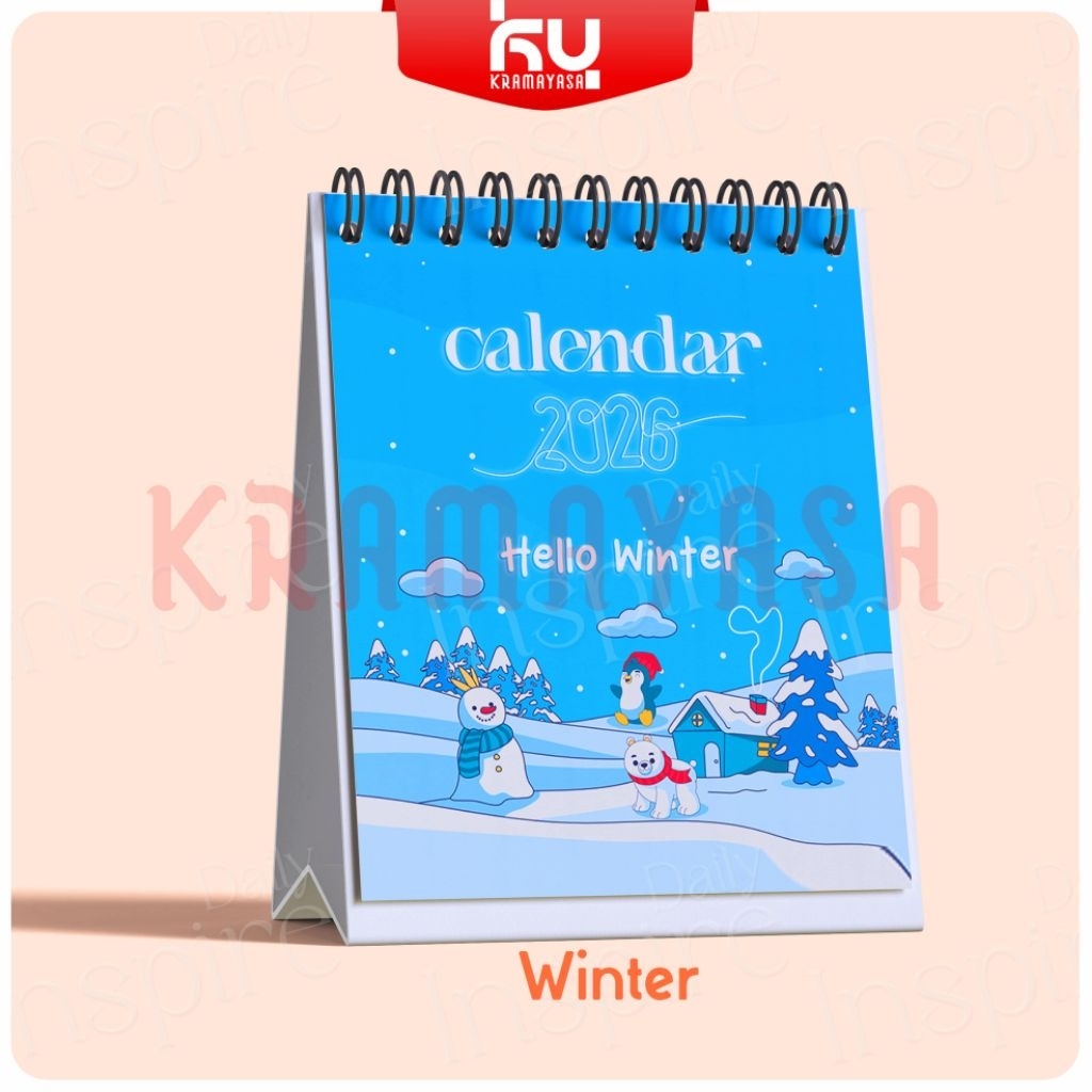 

TERBARU COD Kalender mini 2026 Kalender portable meja ring spiral|motif lucu unik aesthetic