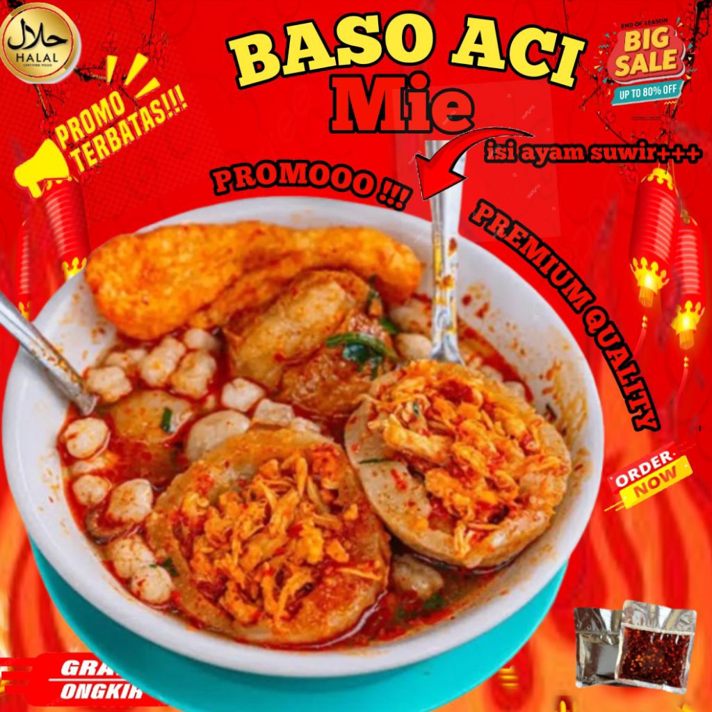 

SPESIAL PROMO BASO ACI JUMBO ISIAN AYAM SUWIR + MIE BOCI PAKET HEMAT DISKON BESAR BESARAN KENYANG SEHARIAN