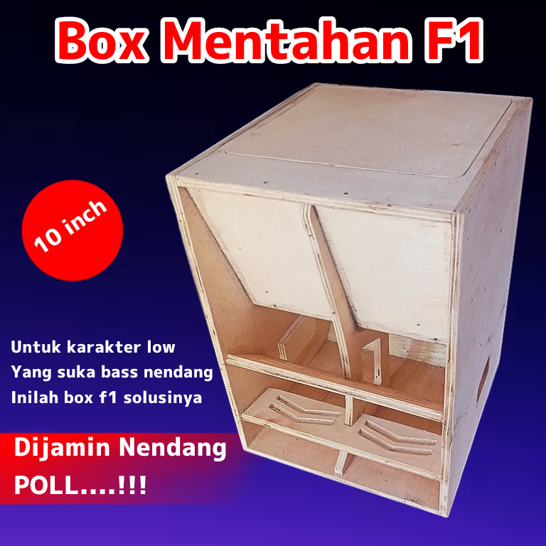 Box Speaker 10 inch  F1 tebal 12 mm  Triplek Bolong kualitas terbaik sound sistem Subwoofer Low Sub