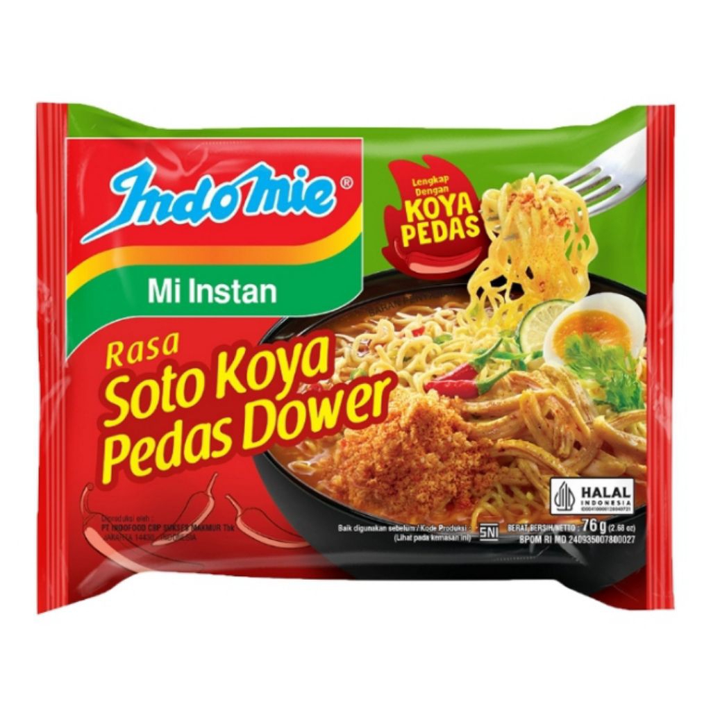 

Indomie Mi Instan Soto Koya Pedas Dower 76 g