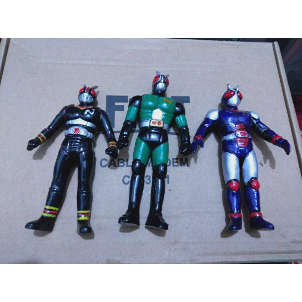 action figure Kamen Rider Black,Rx & Rx Bio custom repaint vintage