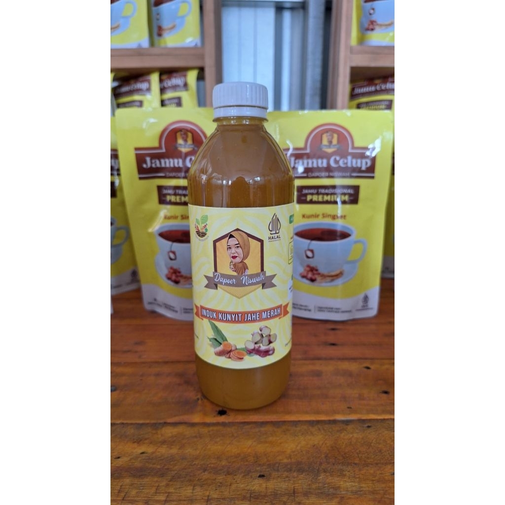 Jamu Cair Induk Kunyit Jahe Merah,Kunyit Asam,Temulawak,Pati Kunyit,Beras Kencur,Manjakani