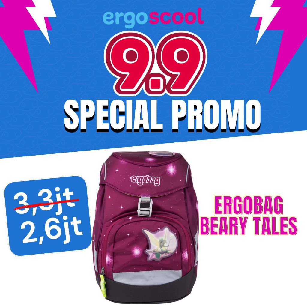 LAST STOCK ERGOSCHOOL DISC 800K MINOR DEFECT Ergobag Prime Beary Tales Ergonomic Backpack from  Jerm