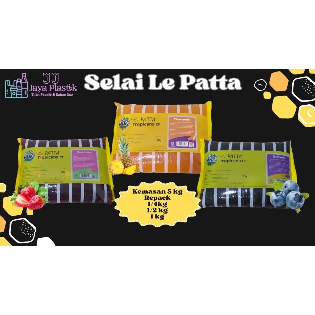 

Selai Le Patta Tropicana Repack 1000Gr (Strawberry, Blueberry & Nanas)