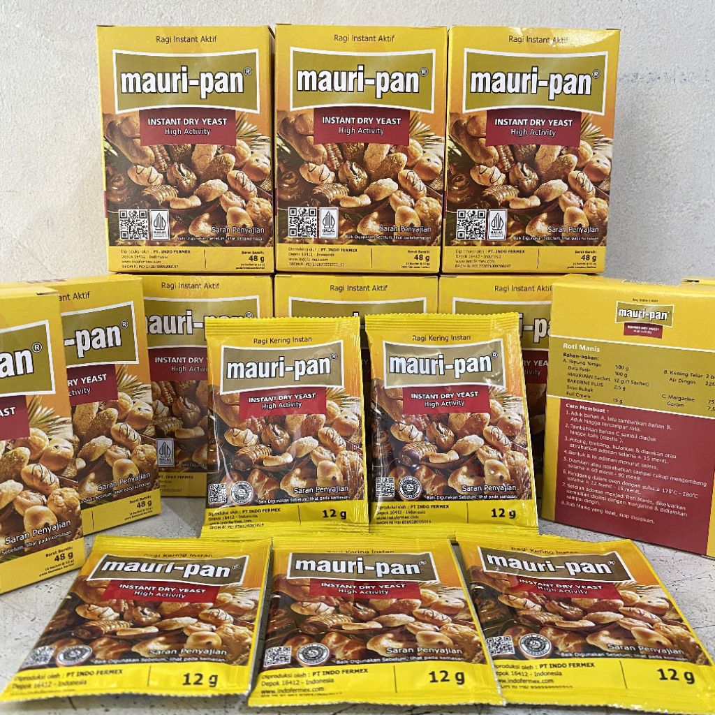 

Mauripan instant dry yeast sachet 12 gram | ragi mauripan