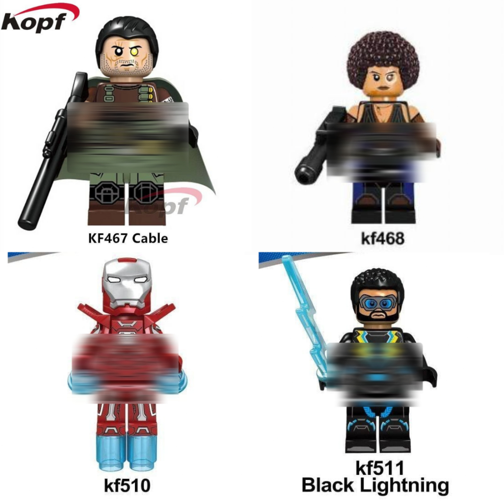 Mainan Brick Cable Domino Iron Man Mk33 Black Lightning - KF467 KF468 KF510 KF511
