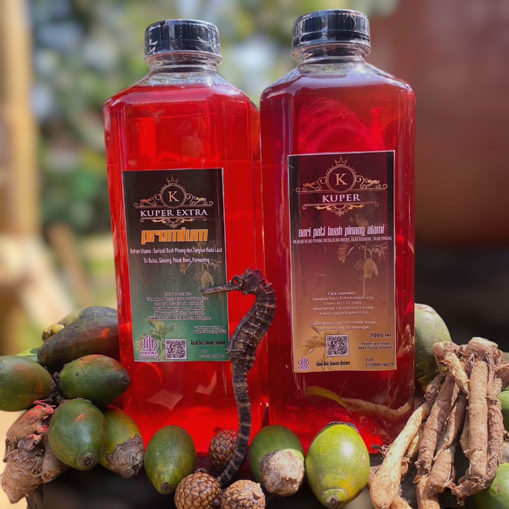 

HERBAL saripati pinang 1 liter + kuper extra premium 1 liter