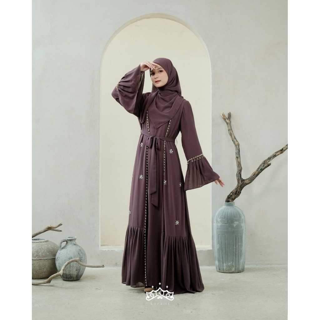 READY STOK Ulyya Abaya by Kazami set Pashmina