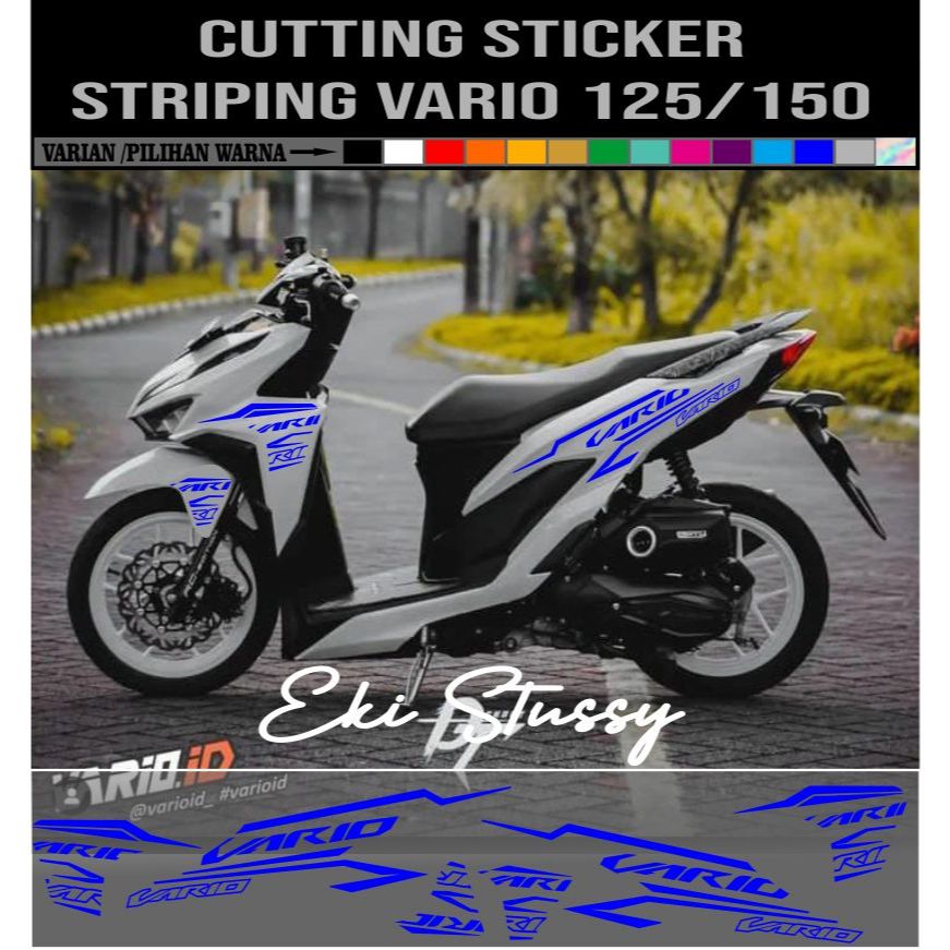 COD CUTTING STICKER VARIO 125/150 STRIPING SIMPEL MOTIF TRASPARAN DAN KECE