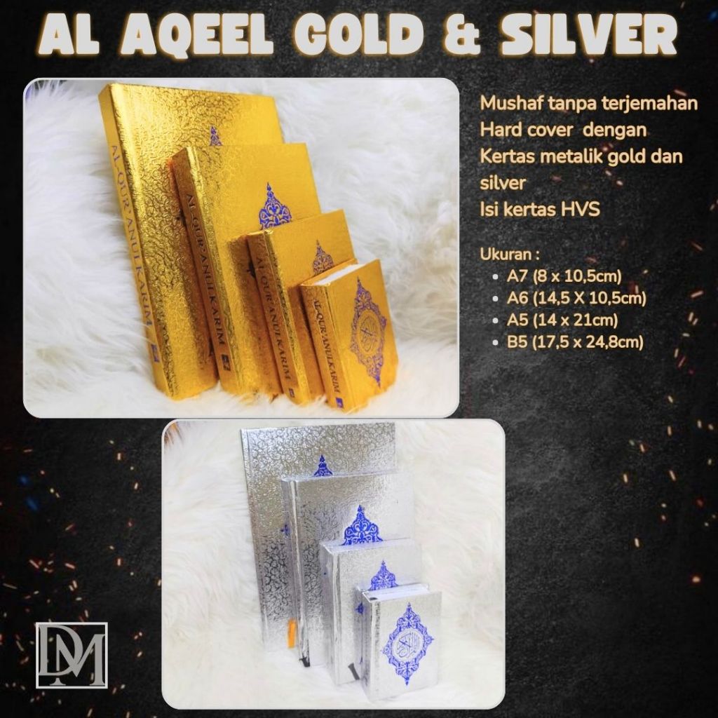 Al Quran Gold Silver Al Aqeel Besar Sedang Kecil