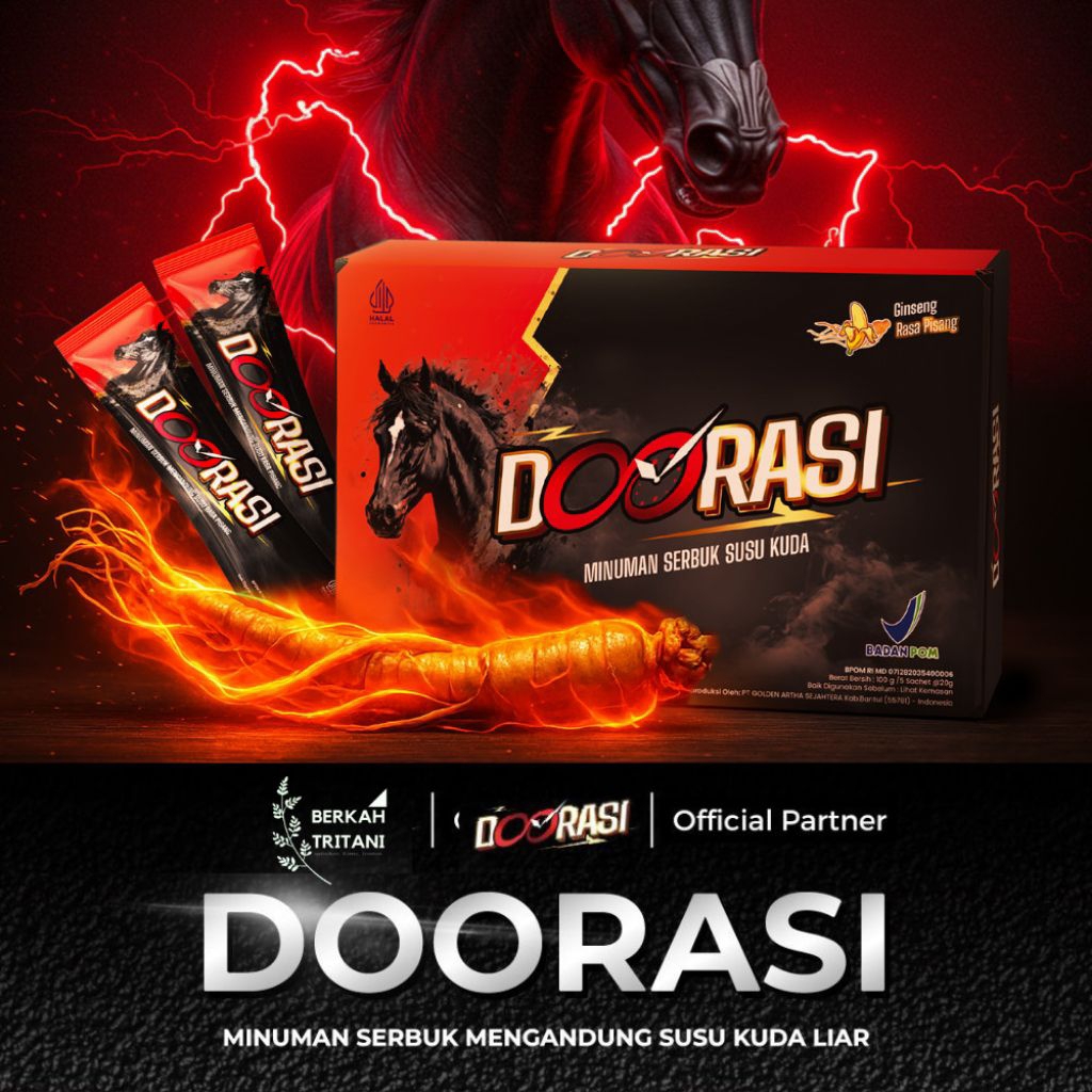 

DOORASI - Susu Kuda Ginseng per Box isi 5 sachet Original Halal BPOM