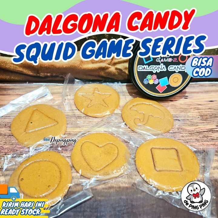 Dalgona Candy/ Permen Squid Game/ Permen Dalgona/ Murah isi 10