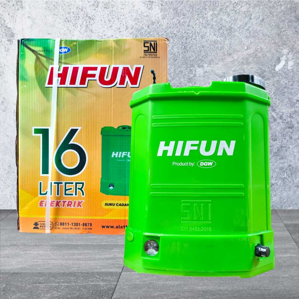 Sprayer/ Tangki Cas Elektrik HIFUN - 16 L Produk DGW (Baterai/ Aki Mudah Dilepas)