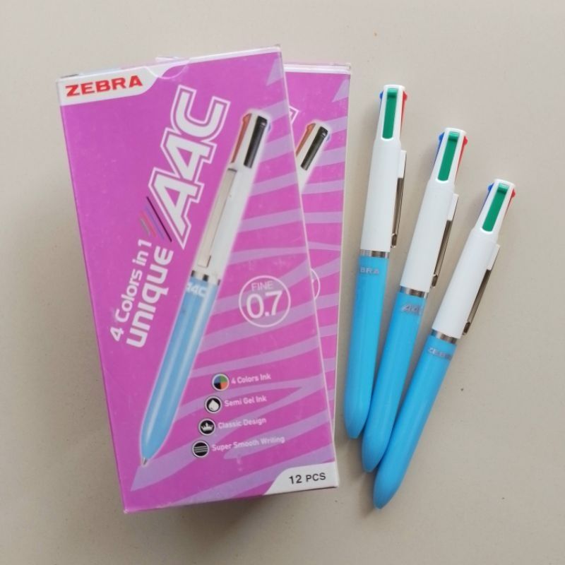 

ZEBRA A4C BALLPOINT PULPEN 4WARNA IN 1 0.7MM TOP BRAND